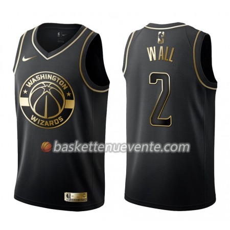 Maillot Basket Washington Wizards John Wall 2 Nike Noir Gold Edition Swingman - Homme